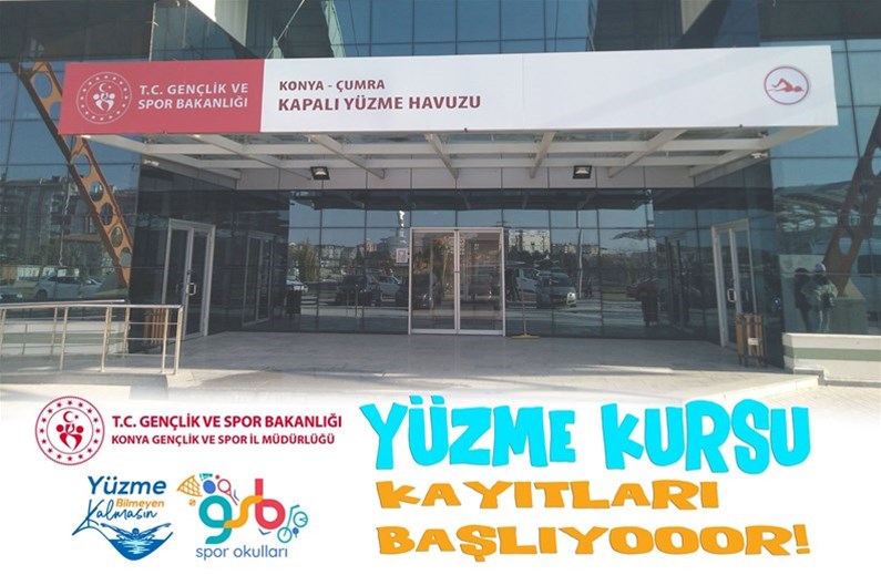 ÇUMRA YARI OLİMPİK KAPALI YÜZME HAVUZUMUZDA YÜZME KURSU BAŞVURULARI BAŞLIYOR